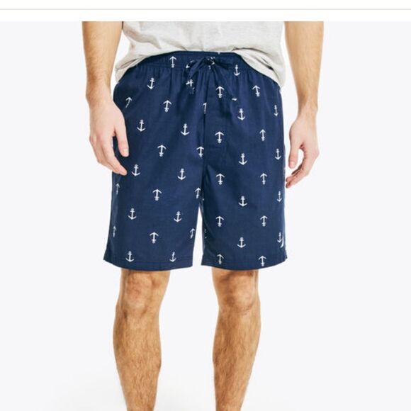 NAUTICA‎ ANCHOR PRINT SLEEP SHORT XL NAVY NWT IN PACKAGING - Picture 1 of 4
